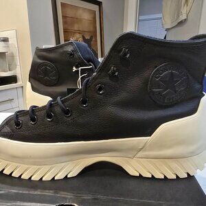 Converse CTAS Lugged Winter 2.0 Leather BLACK Lift Sneaker Boot 172057C 13 Mens